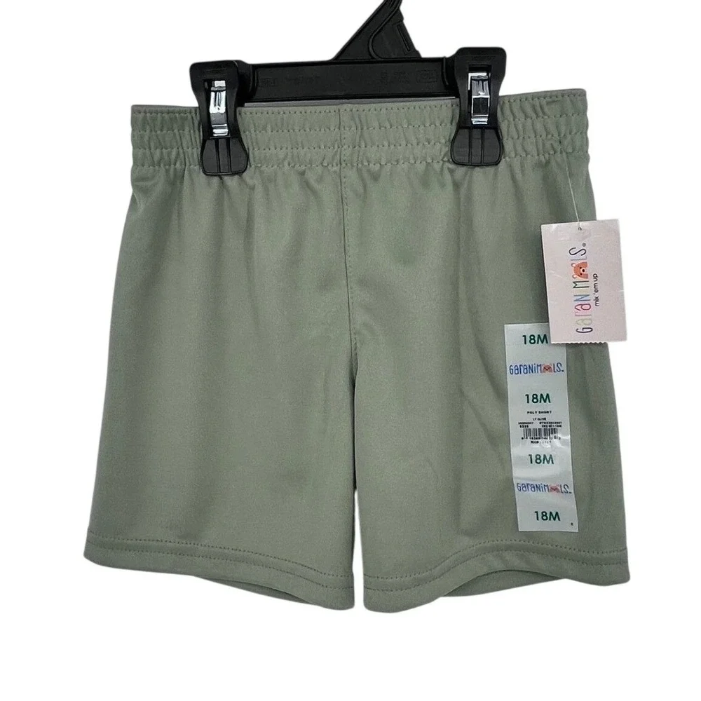 Garanimals Bodysuit Shorts Set Boys 18M Yellow Green Dino Club Fall NEW